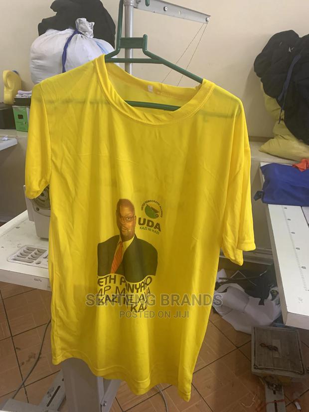 Printed Polyester Yellow Tshirt of Good Quality - thumbnail 3