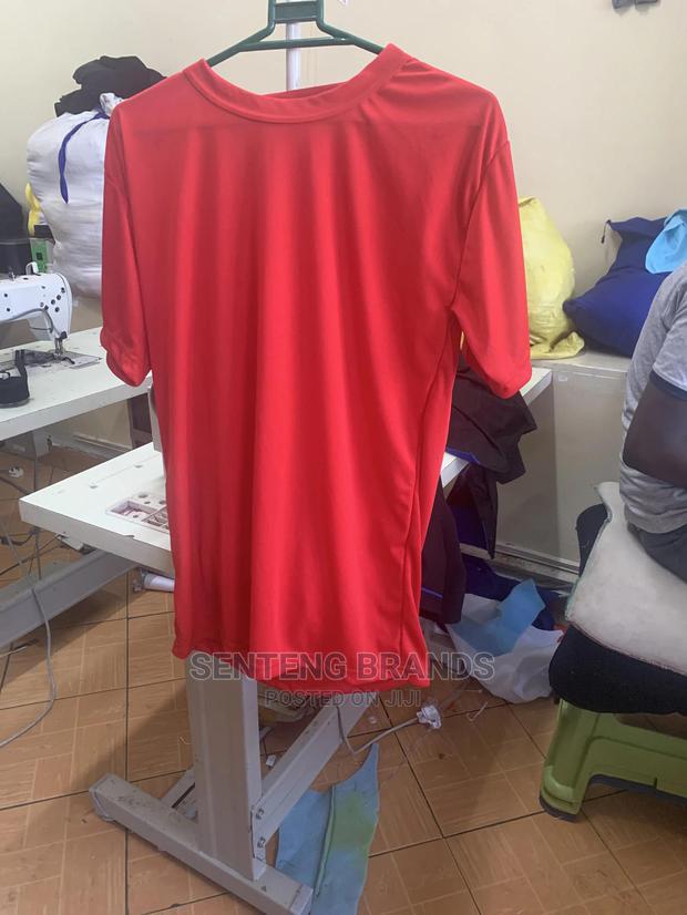 Plain Polyester Red Tshirt