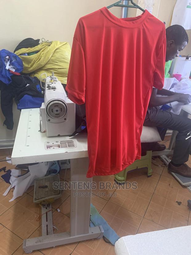 Plain Polyester Red Tshirt - thumbnail 3
