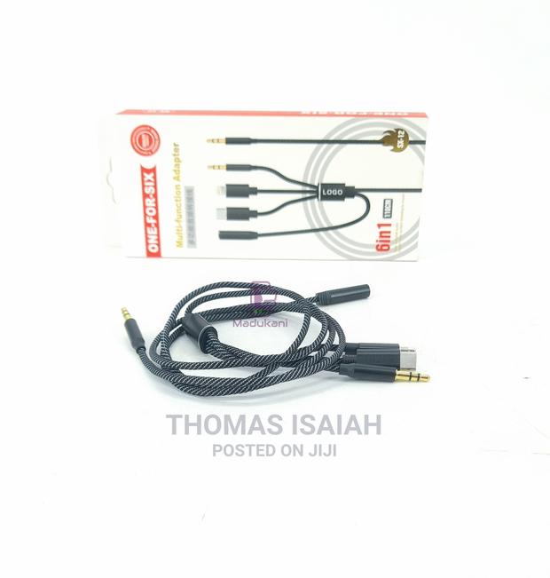 6 in 1 Multifunctional Mobile Phone Audio Adapter Splitter - thumbnail 3