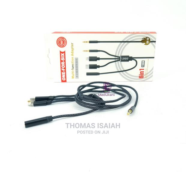 6 in 1 Multifunctional Mobile Phone Audio Adapter Splitter - thumbnail 4