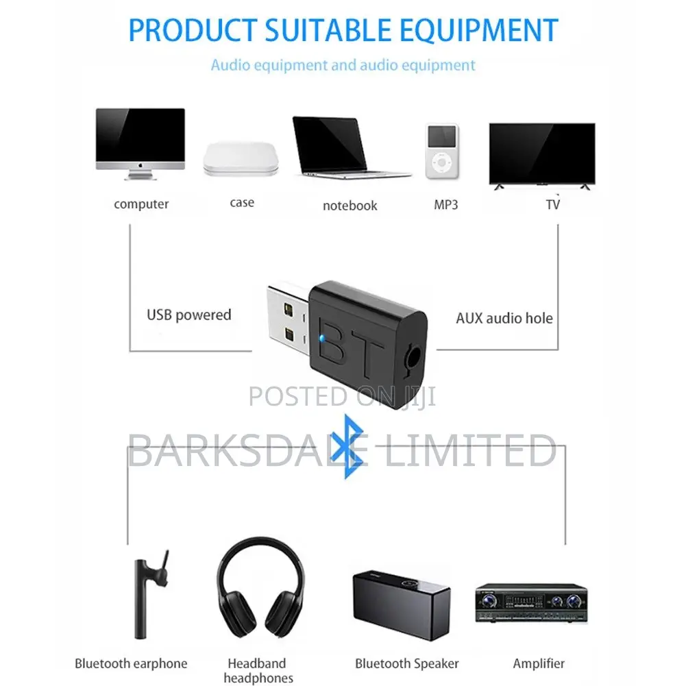 Mini USB Bluetooth 5.0 Transmitter Receiver Stereo Bluetooth