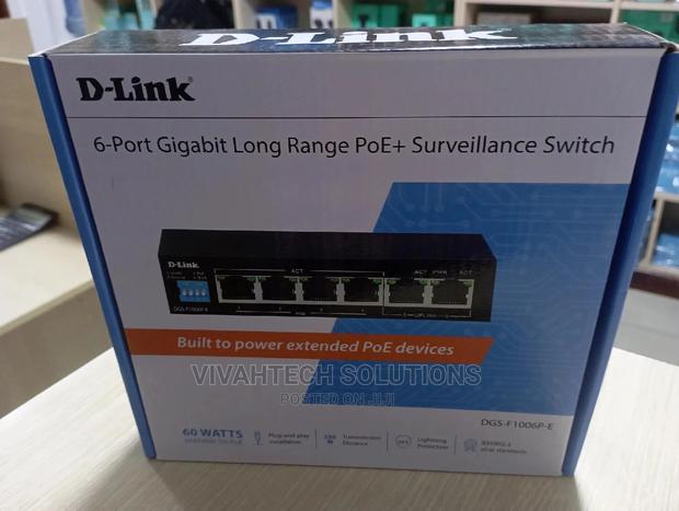 D-Link D-Link 250M 6-Port 1000mbps Switch With 4 Poe Ports - main view