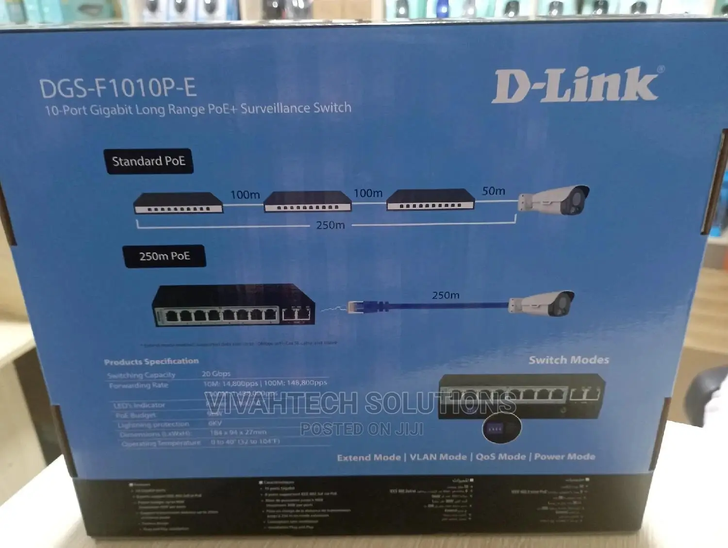D-Link 10 Port Gigabit Long Range Poe+Surveillance Switch