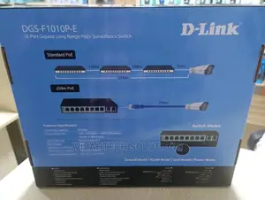 D-Link DGS-F1010P-E 10 Port 1gps With 8 Poe Port Switch
