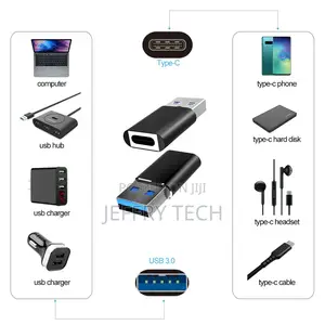 Adapter USB Type C Female Connector to USB a 2.0/3.0 Male Ch