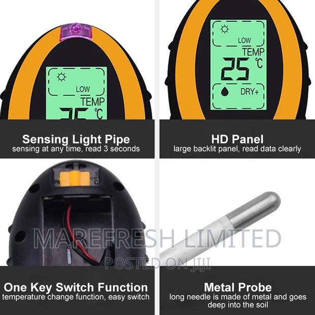 Digital Precision Soil PH Meter 4 in 1, Soil PH Tester - thumbnail 5