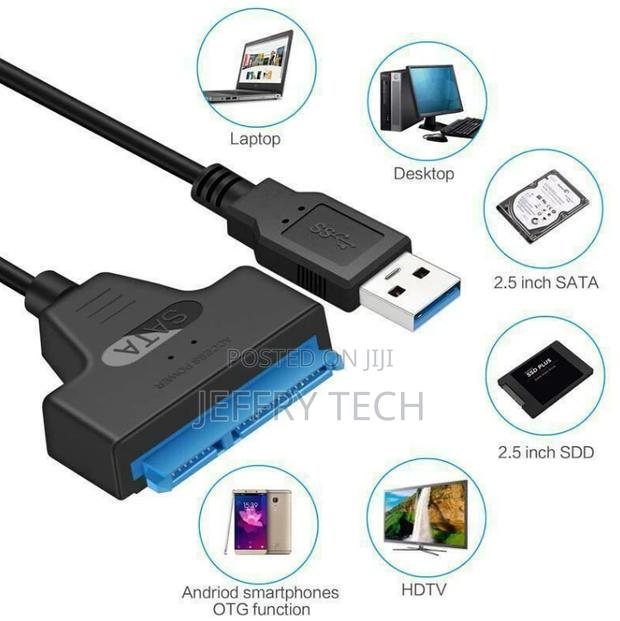 USB 3.0 to SATA III 22 Pin HDD SSD 2.5" Hard Drive Adapter C - thumbnail 2