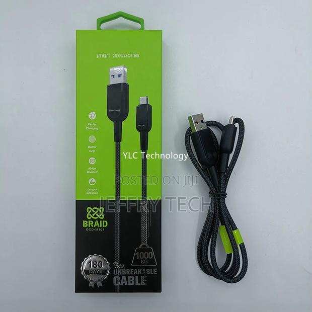 Oraimo Micro Usb Cable 1m Android Unbreakable Data Cord Li - thumbnail 3
