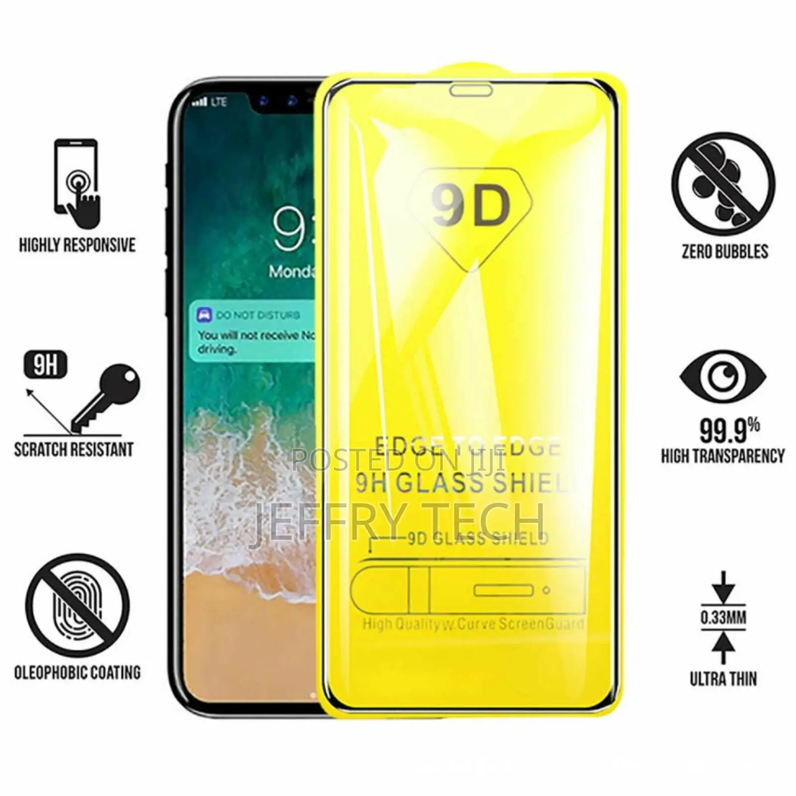 Tempered Glass Film HD for Apple iPhone 7 8 Xr X Xs Max 12 1