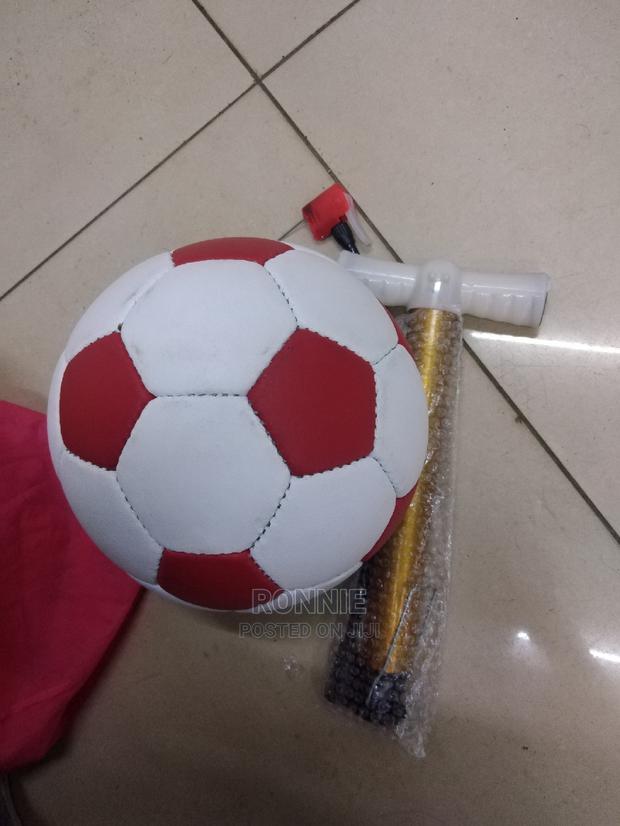 Genuine Real Original Leather Football Soccer Ball + Pump