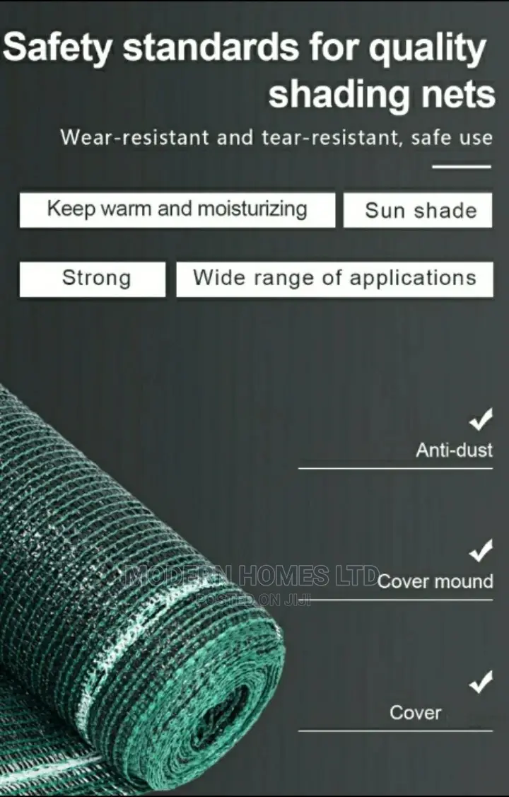 100% Virgin HDPE+4%UV Shade Net
