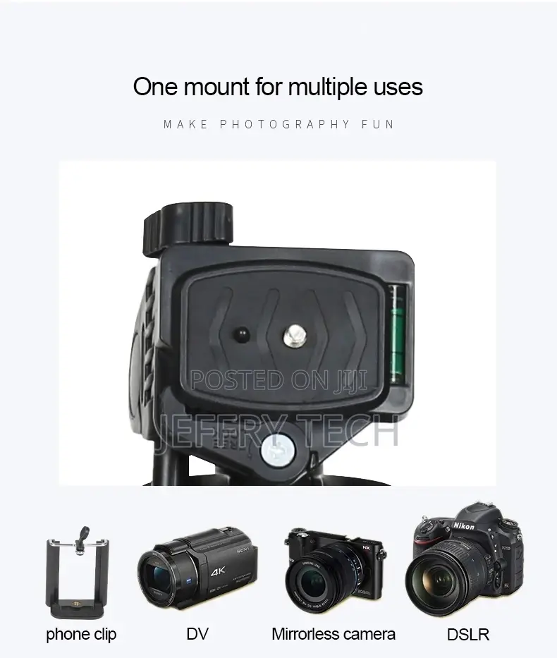 3366 Lightweight Video Camera Tripod for Canon Nikon Aluminu