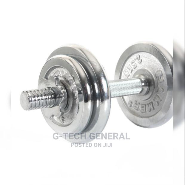 Generic Adjustable Chrome Dumbbells -10kg Set - main view
