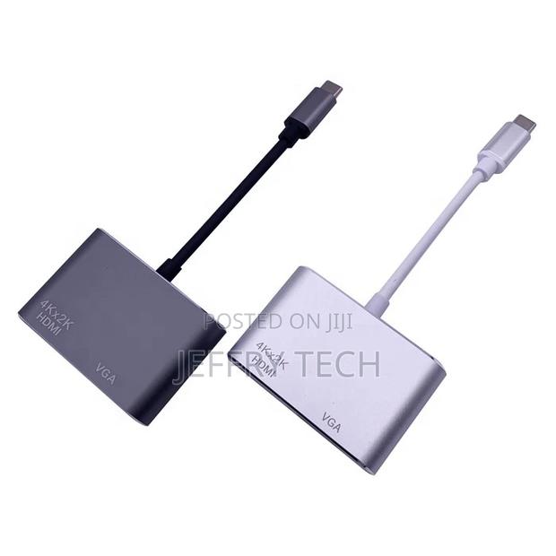 Type C to HDMI VGA Adapter USB 3.1 USB C to VGA HDMI 4K Conv