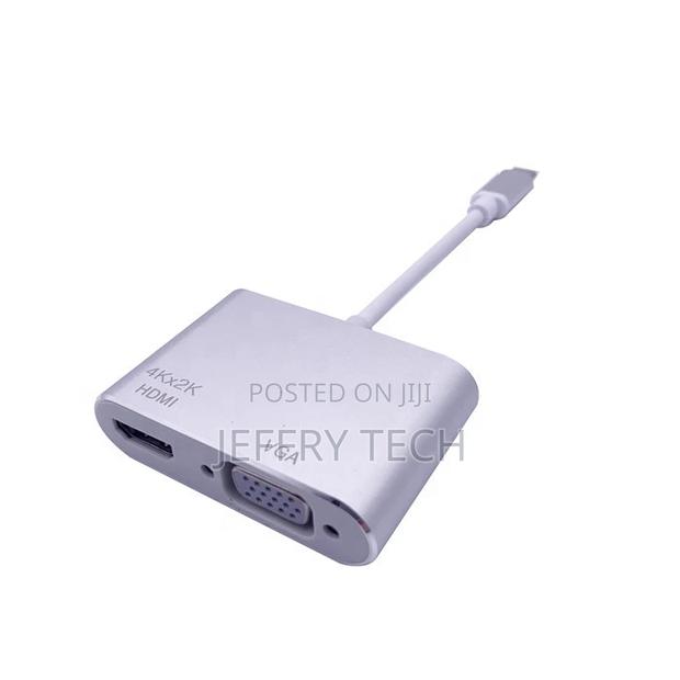 Type C to HDMI VGA Adapter USB 3.1 USB C to VGA HDMI 4K Conv - thumbnail 2