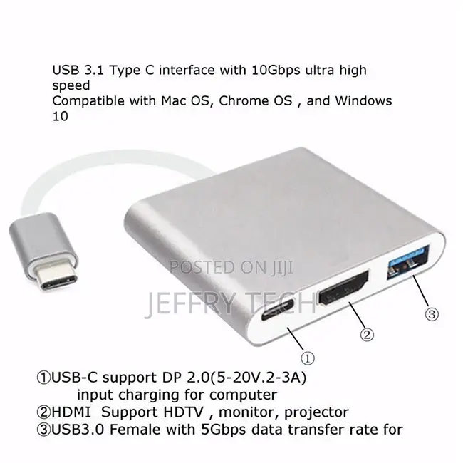 USB3.1 Type C to Hdtv Hdml USB 3.0 PD Charger Adapter Conver