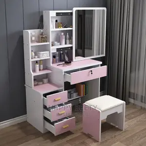 #Modern Dressing Table With a Side Mirror