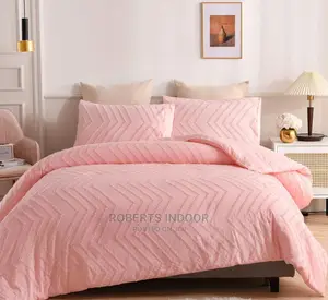 Pink Tufted Duvet Cover