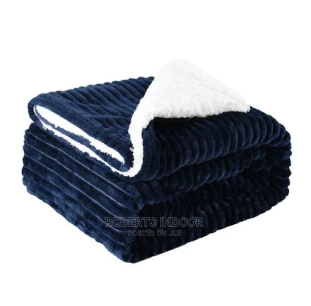 Blue Flannel Throw Blanket