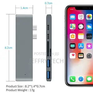 4K Type 3.0 SD Card Thunderbolt 2.0 Dual 7 in 1 USB C Hub Fo