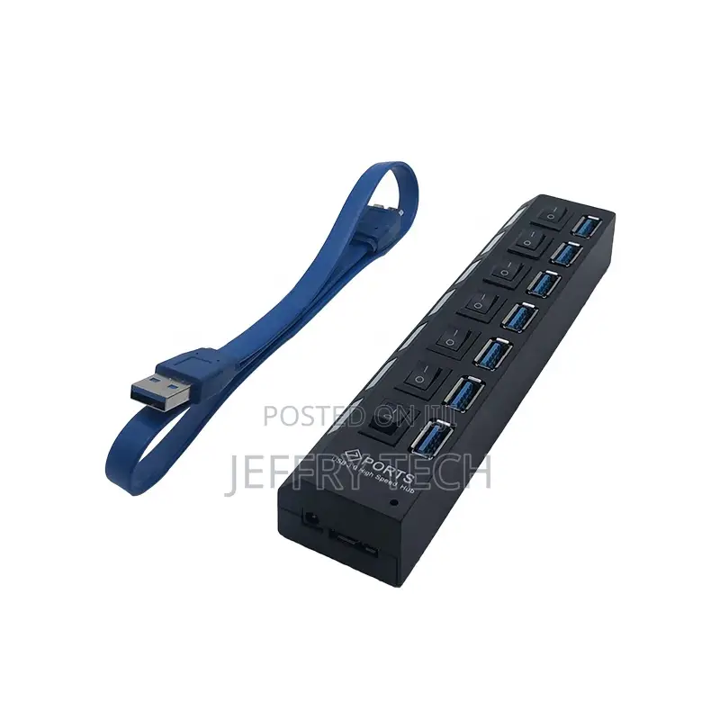 USB 3.0 Multiport Laptop OTG 7 Port USB Hub With Individual
