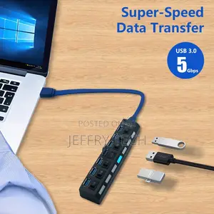 USB 3.0 Multiport Laptop OTG 7 Port USB Hub With Individual
