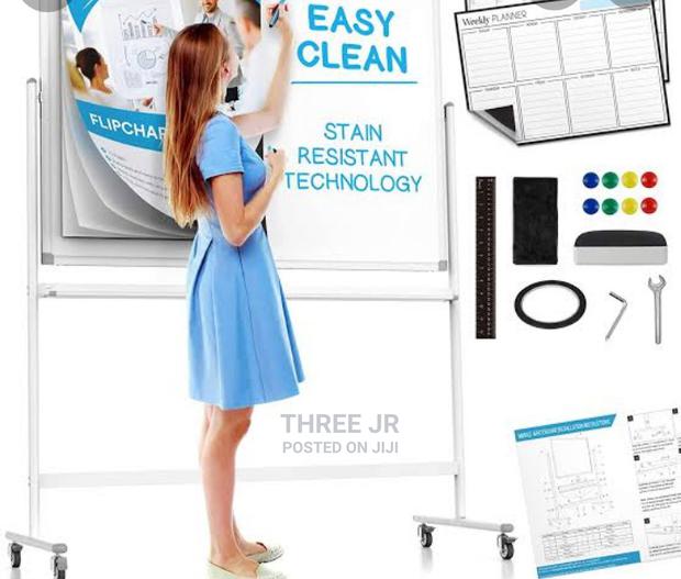 Portable, Rotational Whiteboard With Stand - main view