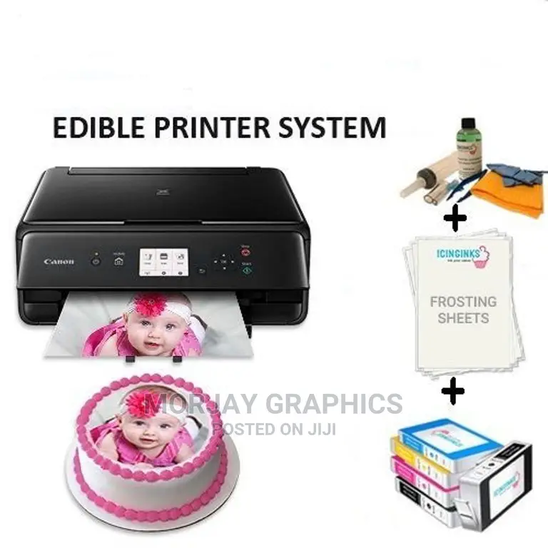 Canon Edible Printer With Frosting Sheets,100ml Each Bottle in Nairobi