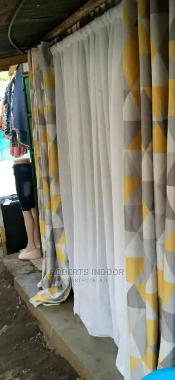 Printed Yellow Curtains