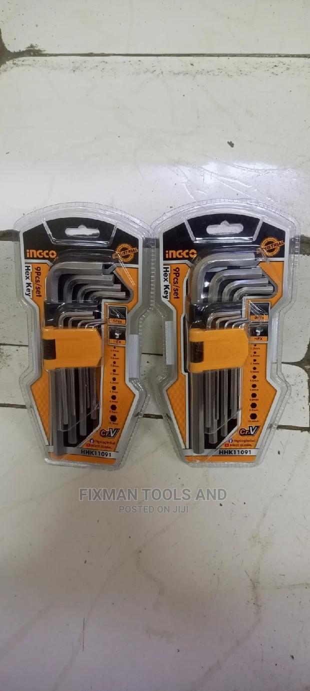 Chrome Fix Hex Keys, Allen Key Set , 9 Pcs