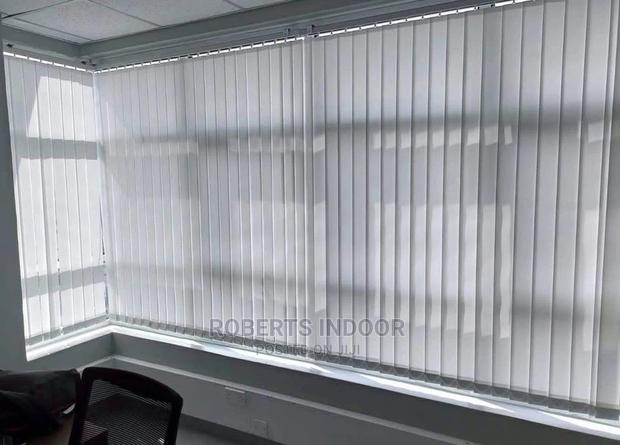 Grey Vertical Office Blinds