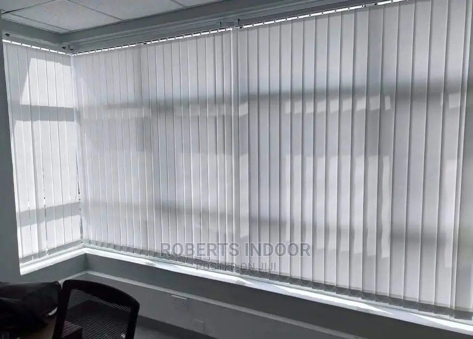 Grey Vertical Office Blinds