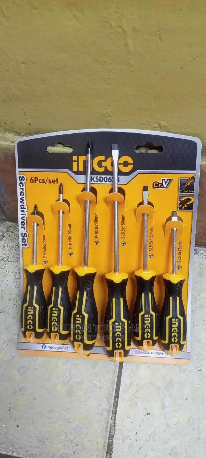 Strong Screw Driver Set, Ingco 6 Pcs Set