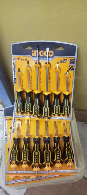 Screw Driver  Set, 6 Pcs Chrome Set