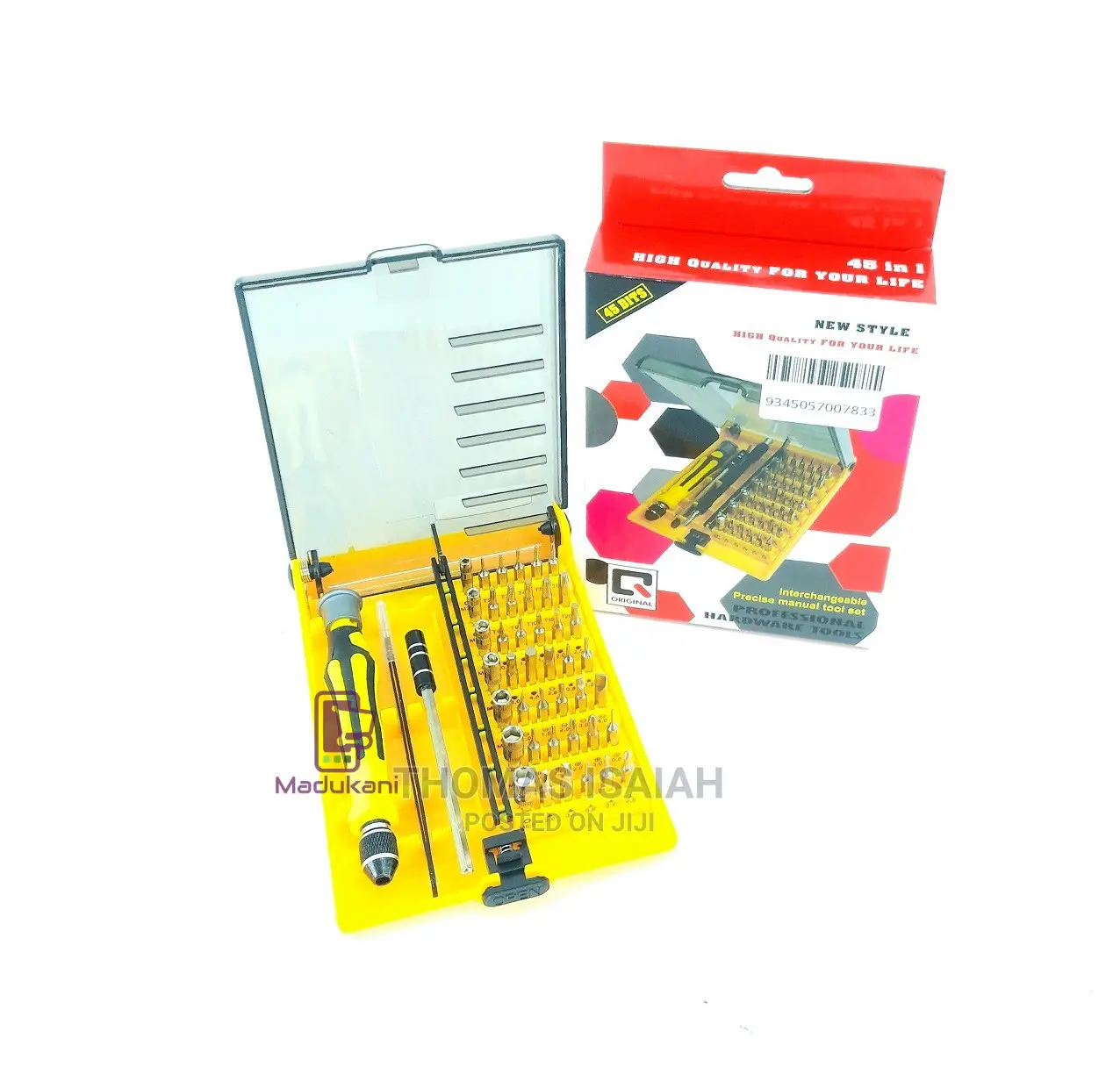 45 Bit Precision Screwdriver Kit With Tweezers and Extension