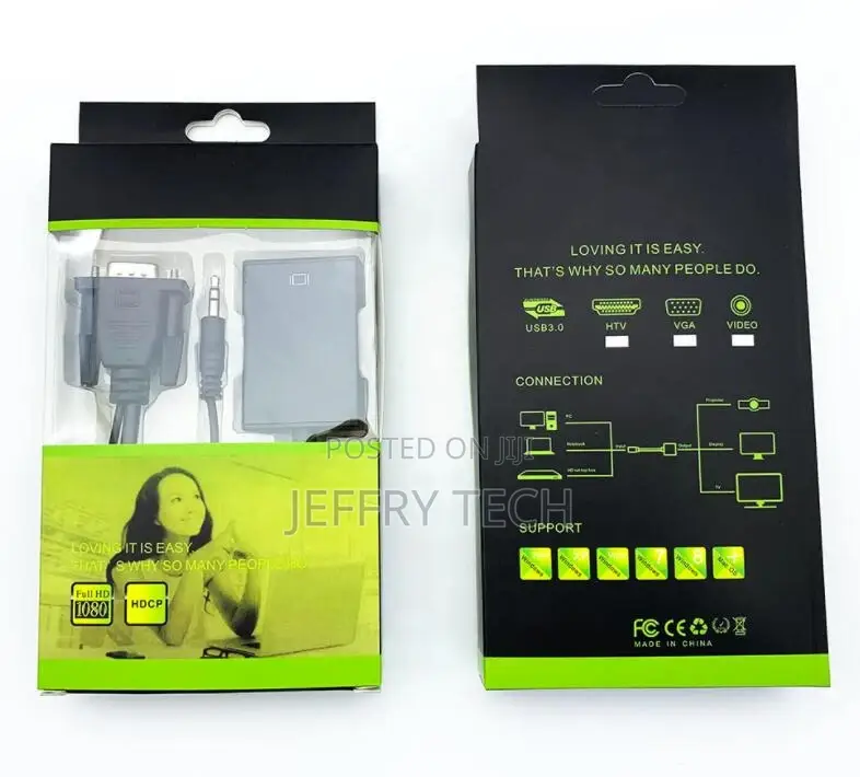 1080P Active HDTV HDMI-A to VGA Adapter Male to Female Conve