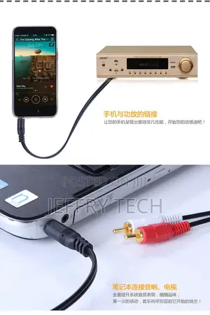RCA Audio Cable, Male to Male 3.5mm to 2 RCA Auxiliary 1.5m