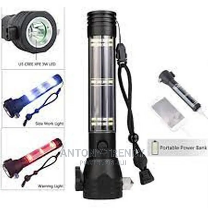 Multifunctional Solar Escape Rescue Flashlight With Attack H