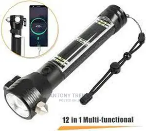 Multifunctional Solar Escape Rescue Flashlight With Attack H