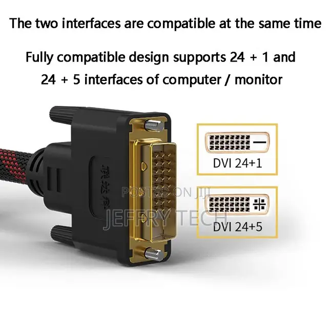 Factory Price 1920*1080P DVI-DVI Cable Male to Male Video Ca