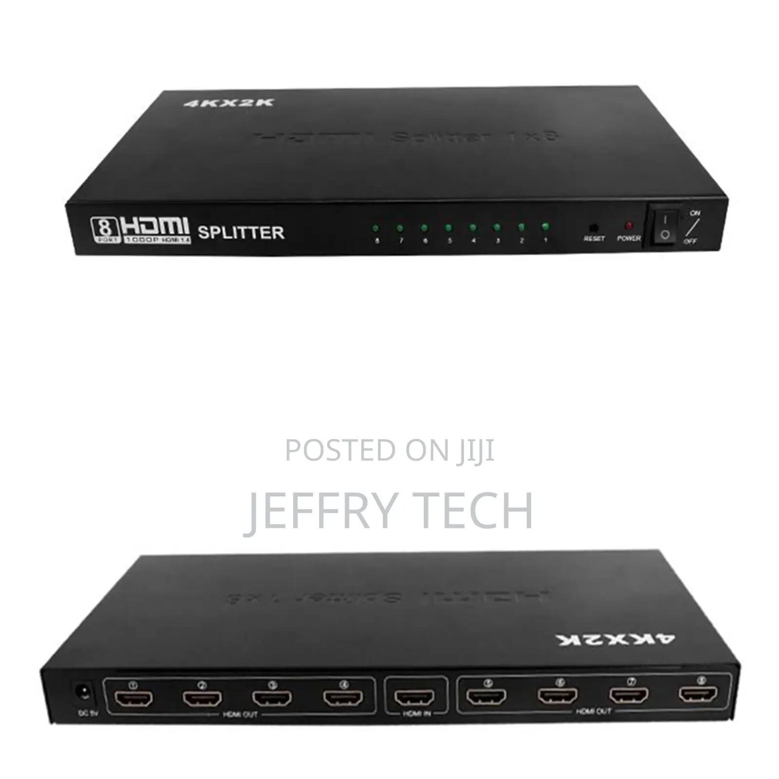 Audio Video 1 to 8 Port 3D 8*1 Hdtv Splitter With Full High