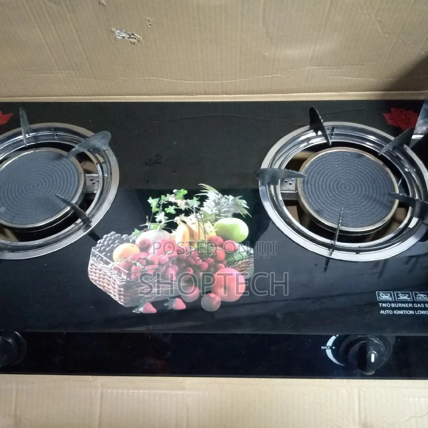 Infrared Glass Two Burner Gas Stove
