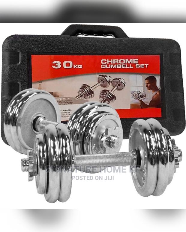 Chrome Dumbbells Set