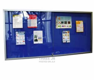 Glass Sliding Aluminum Framed Noticeboards - thumbnail 2