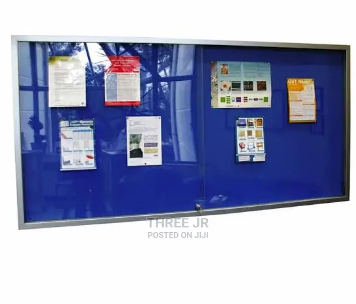 Glass Sliding Aluminum Framed Noticeboards