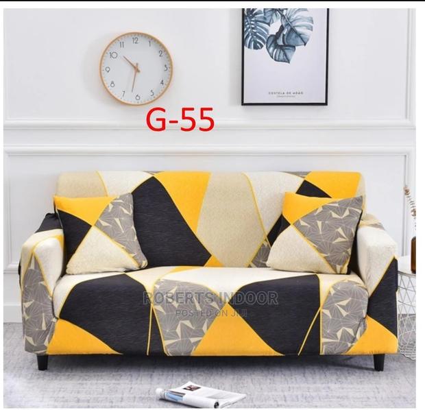 Orange Amd Brown Sofa Cover - main view