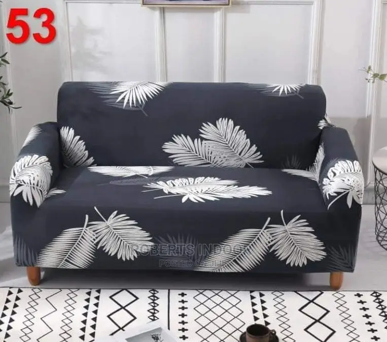 Featherly Blue Elastic Sofa Cover