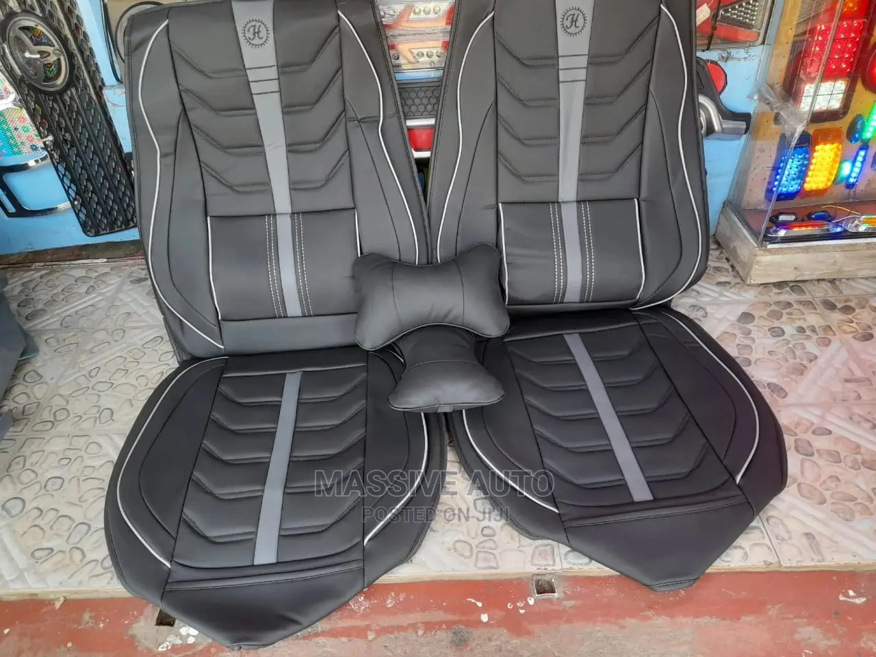 White Stretches Leather Seats Covers in Nairobi Central Vehicle Parts