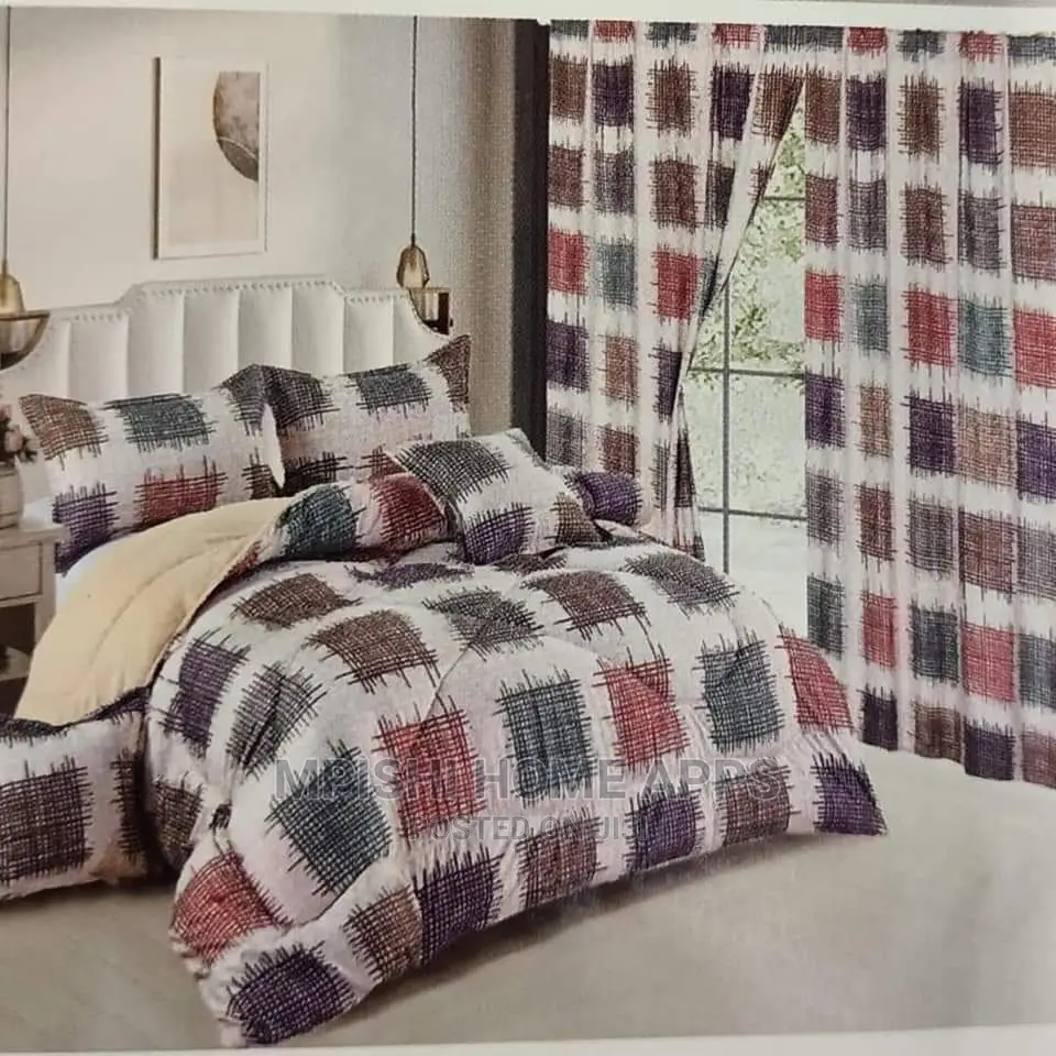 9 Piece Woolen Duvet With Curtain
